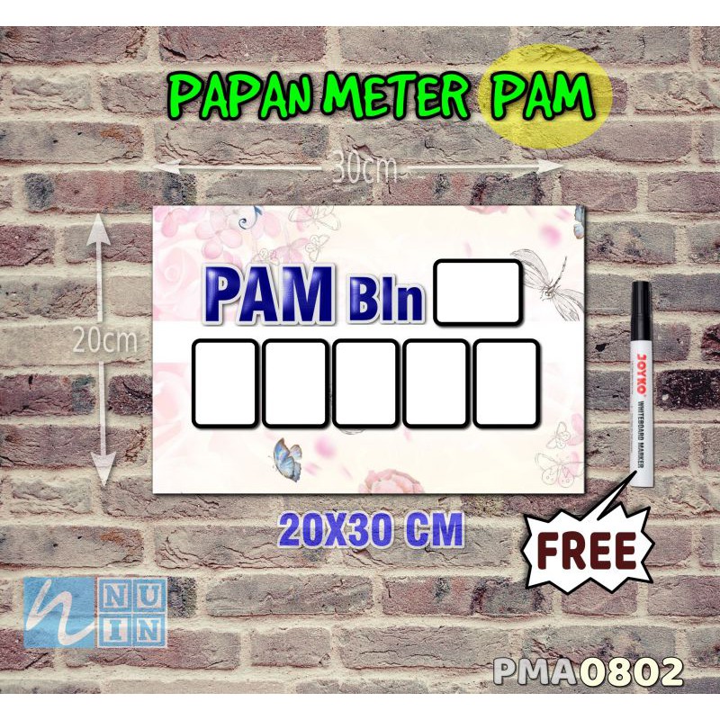 

Nuin Papan Meter Listrik PLN PAM motif Unik - Flower 02