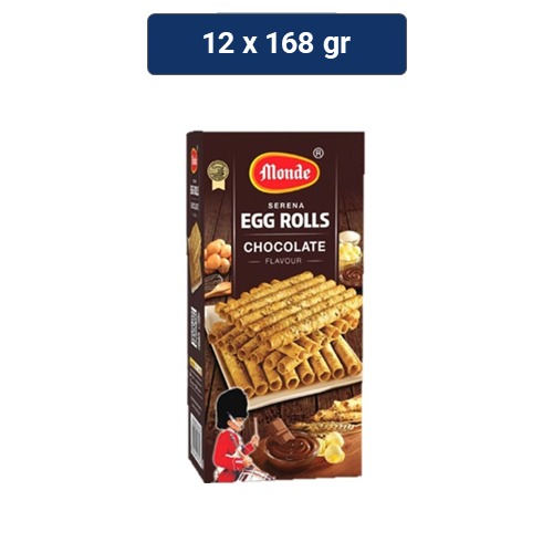 Monde Serena Egg Roll Chocolate 168g x 12 (1 Karton)
