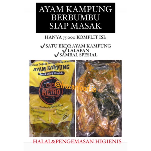 

AYAM KAMPUNG BERBUMBU SIAP MASAK