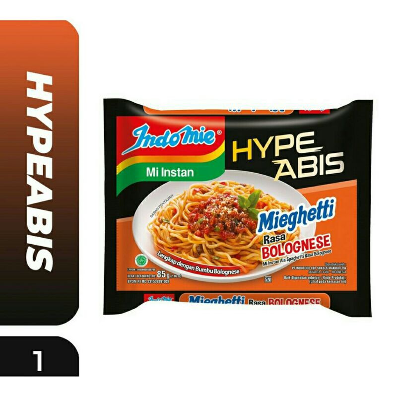 indomie instant mieghetti Bolognese 1dus(40pcs)