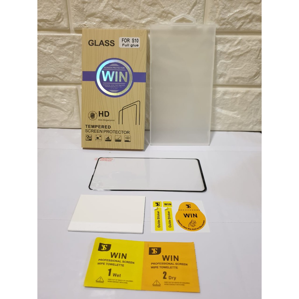 Tempered Glass WIN HD Samsung S10 Full Glue Full Cover Curve Best