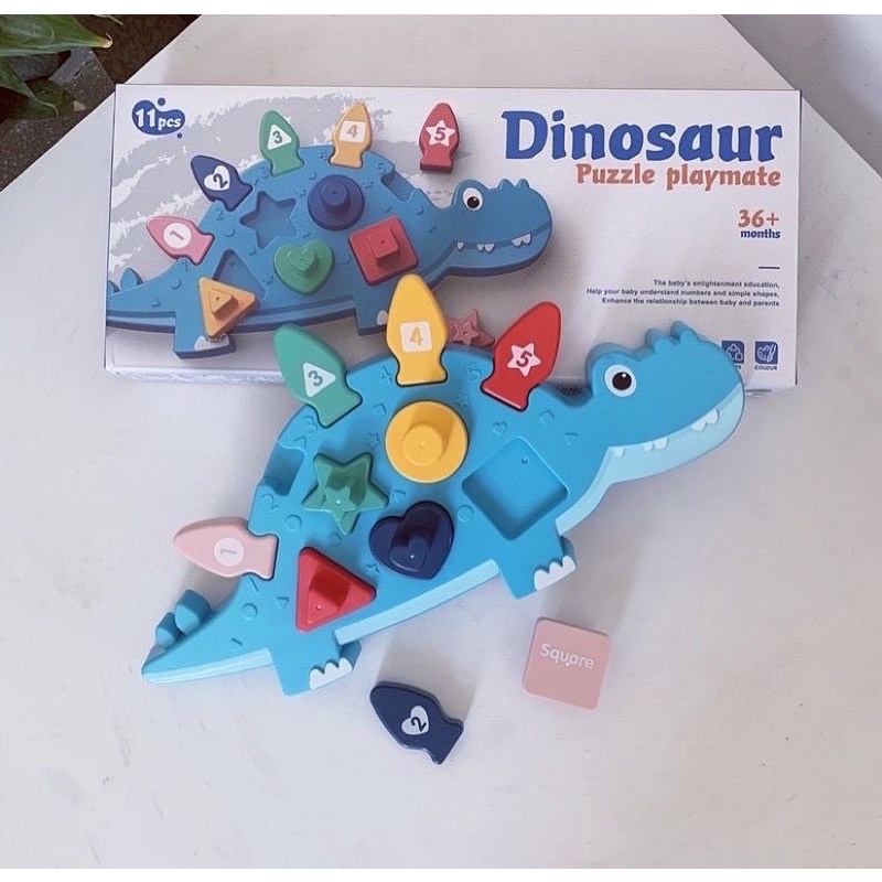 dinosaur puzzle playmate shape sorter early learning toys