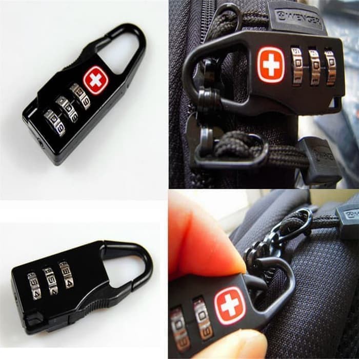 Gembok Koper Kombinasi 3 Angka Swiss Gear Code Lock Gembok Ransel - 1 Pcs