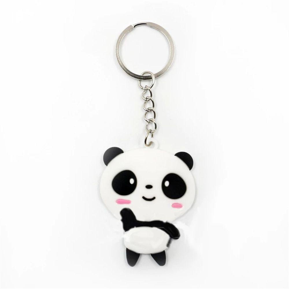 LANFY Panda Animal Keychain 10 Pcs/ lot Woman Girl Key Holder Hadiah Perhiasan Liontin Panda