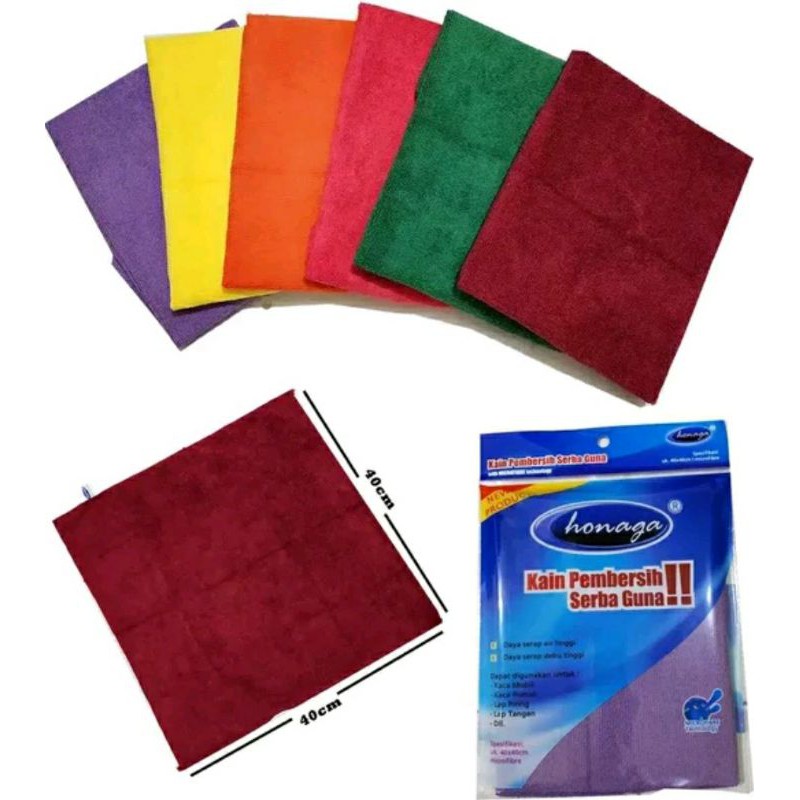 Kain Lap Microfiber Motor - Mobil - Kaca - Lap - kain pembersih warna Random