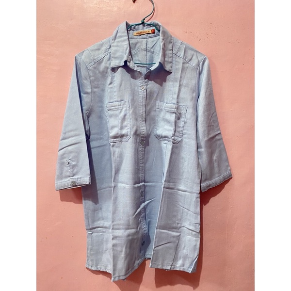 Kemeja Novel Mice Blue (Preloved)