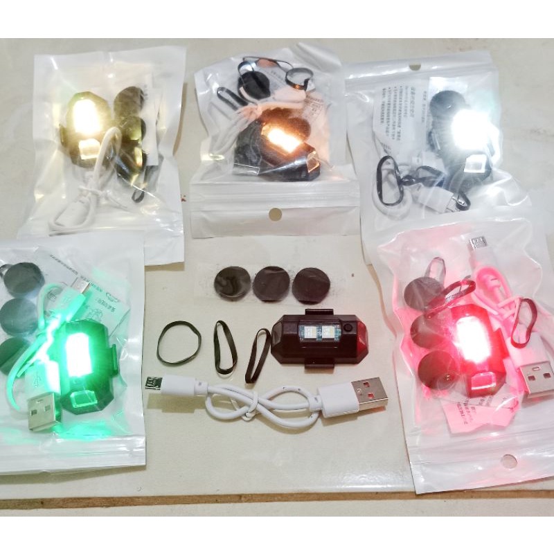 lampu led strobo warna warni universal variasi lampu nempel motor universal