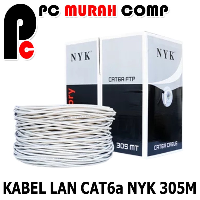 Kabel Lan NYK Cat6A FTP Roll 305M / NYK Cat6A FTP/ Kabel Cat 6A