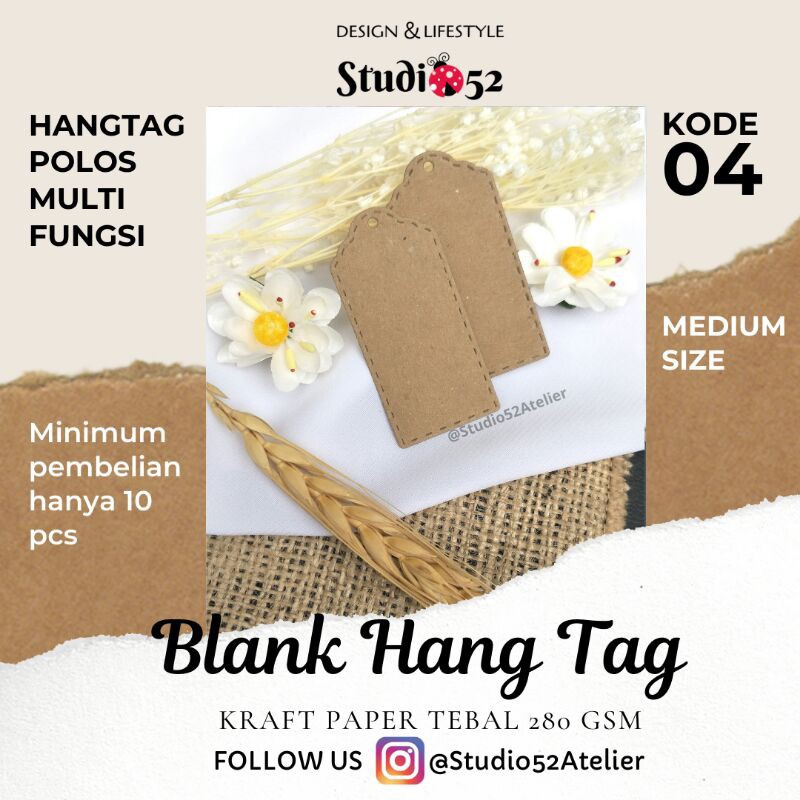 

Hang Tag Polos Aesthetic Multifungsi Kode 04