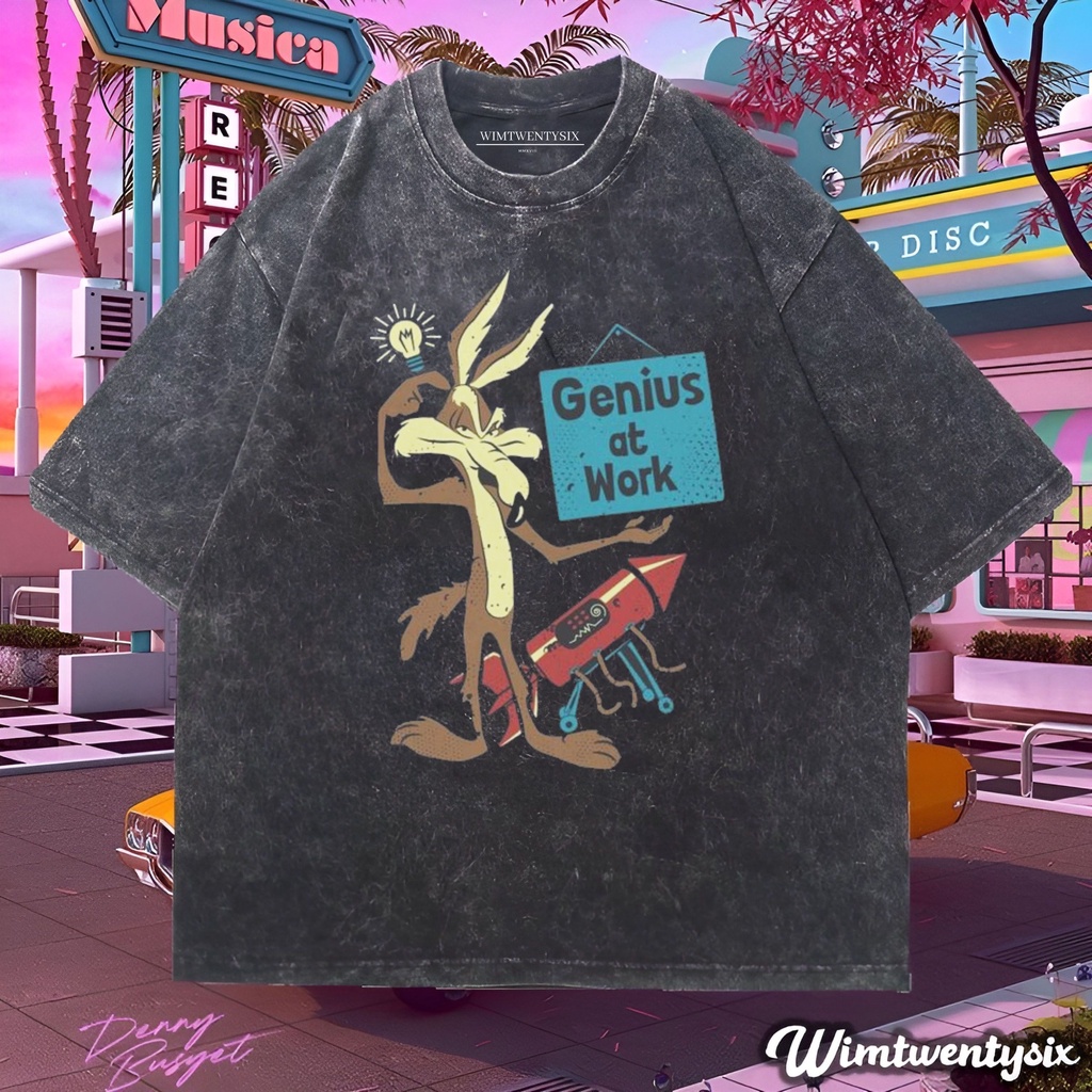 t-shirt oversized | kaos oversize | kaos washing | kaos looney tunes coyote tee