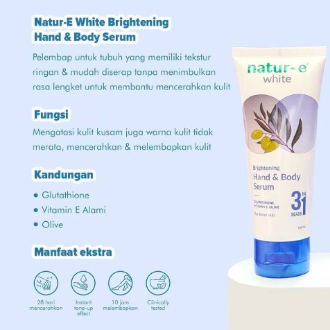 Natur-E White Face Wash 50ml | Hand &amp; Body Serum 180ml