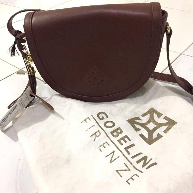 Tas GOBELINI Firenze Castle Saddle Mogano