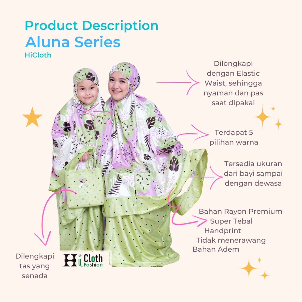 produsen mukena premium adem ibu dan anak dijual terpisah