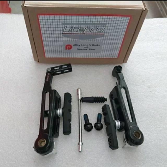 BRAKESET V BRAKE LITEPRO LONG ARM SEPEDA LIPAT FOLDING BIKE ORIGINAL LITEPRO GENUINE PARTS