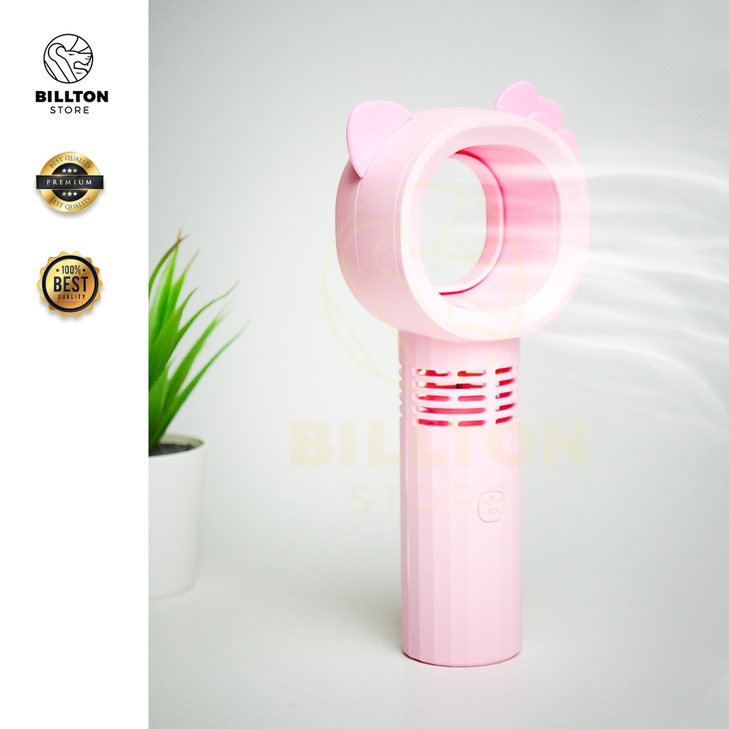 Kipas Angin Mini Portable Bladeless / Cute Mini Fan USB Rechargeable