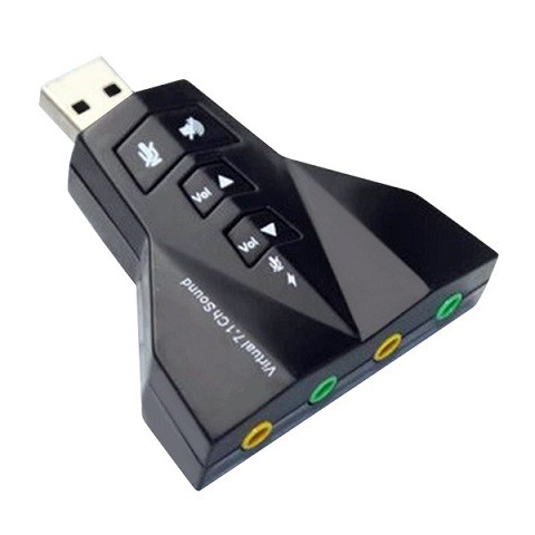 SOUND CARD USB 7.1 DOUBLE HEADSET / VIRTUAL 7.1 CHANNEL SOUND