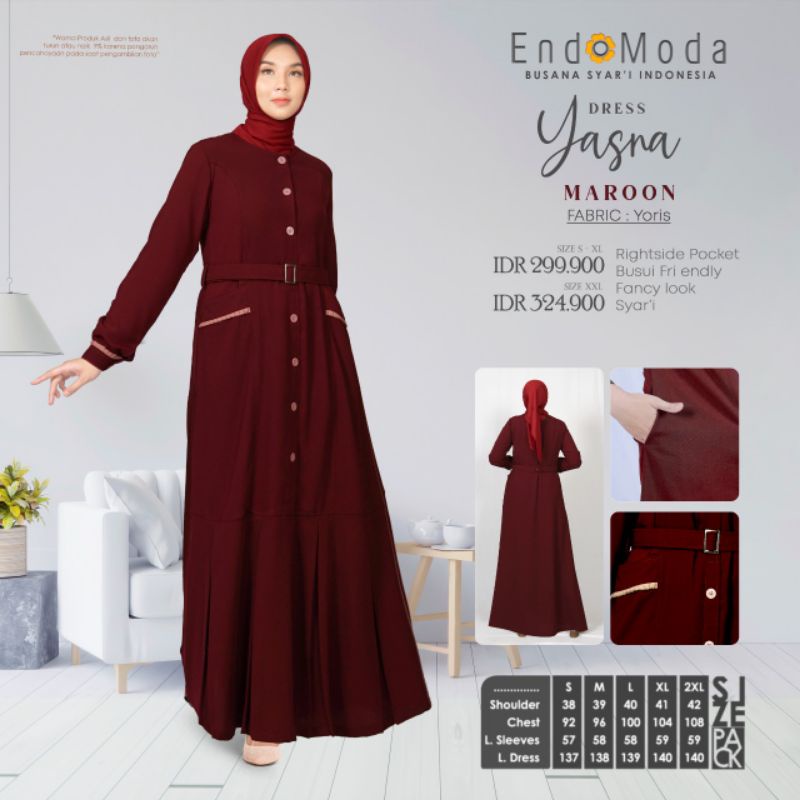 YASNA DRESS © GAMIS POLOS ENDOMODA TERBARU