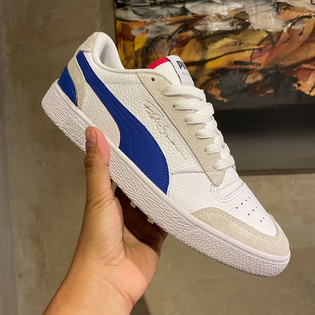 PUMA RALPH SAMPSON LEATHER LOW WHITE BLUE