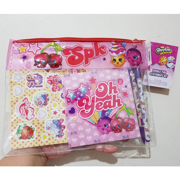 

(TERLARIS) Shopkins Doodle Pad Stationary Set / Alat Tulis Shopkins Original