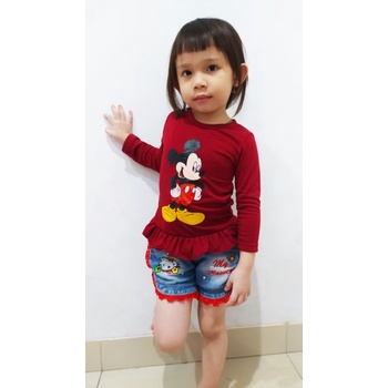 VISION ONLINE-BAJU KAOS TSUM MINNIE ANAK PEREMPUAN KOREA LUCU 1 2 3 TAHUN MURAH LENGAN PENDEK LUCU