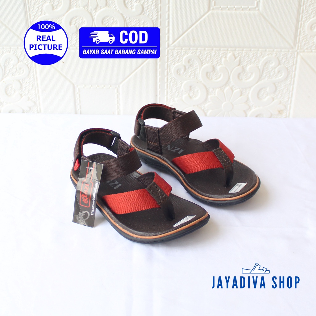 Sandal Anak Model Jepit/Fashion Sandal Outdoor Anak Cowok & Cewek/Coklat Bata