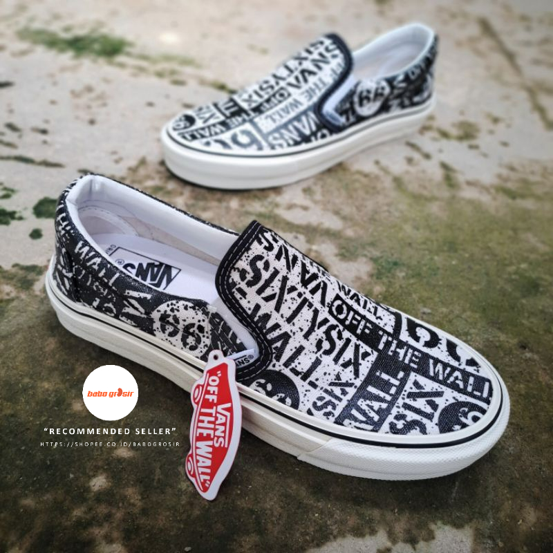 PROMO Sepatu Vans Slip On Classic Off The Wall Sixty Six Premium Include Box. Tag Made in China, Harga Murah, Kualitas Mewah