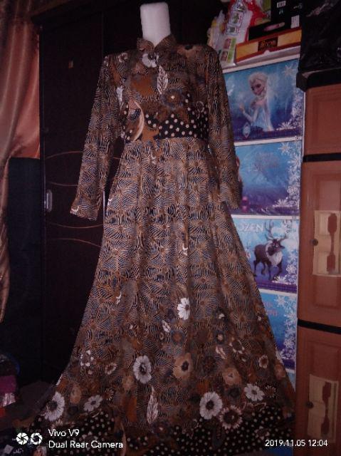 Couple Batik Harumi Style/kemeja Dan Gamis Big Size Baju Kondangan Batik Pliket