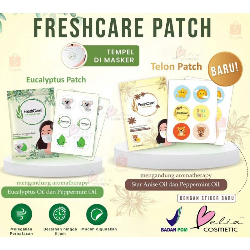 Jual FreshCare Eucalyptus Patch 12pcs, FreshCare Telon Patch 12pcs ...