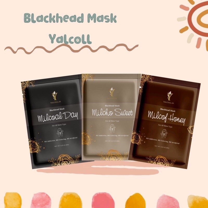 Masker Komedo Yalcoll/Masker komedo halal/Masker komedo bpom/Masker ampuh pencabut komedo
