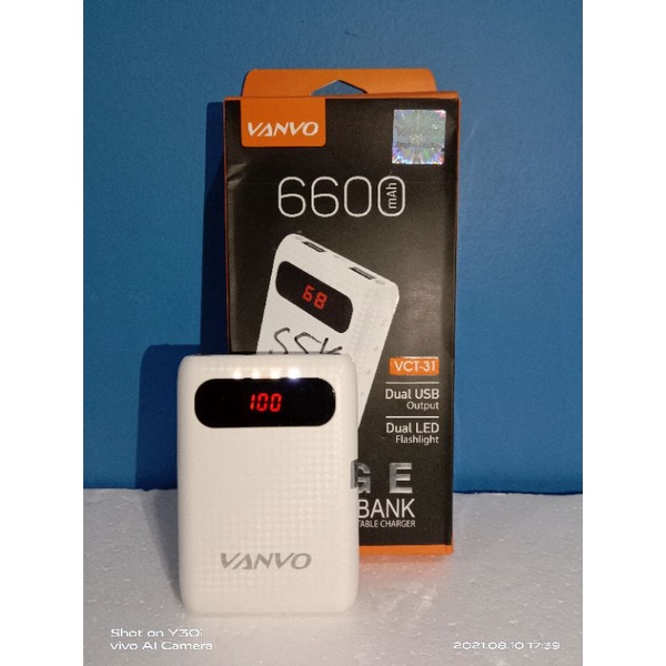 POWERBANK VANVO  VCT-31 6600mAh DIGITAL ORIGINAL