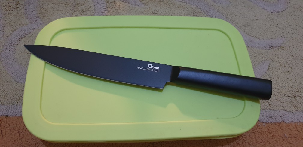 Oxone Ox-61c Chef Knife Stainless Steel Pisau Dapur, Pisau Sayur, Pisau Daging Full Black Anodized