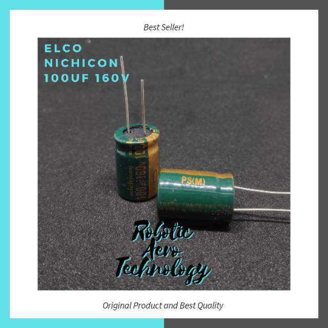 KAPASITOR 100UF 160V ELCO 100UF 160V NICHICON ORIGINAL