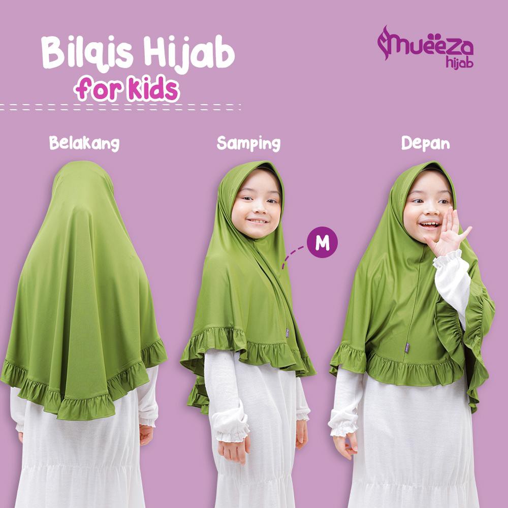 Jilbab Mueeza Hijab - Hijab Bilqis Kids Remaja Dewasa - Kerudung Anak Syari - Premium Spandex Jersey-M
