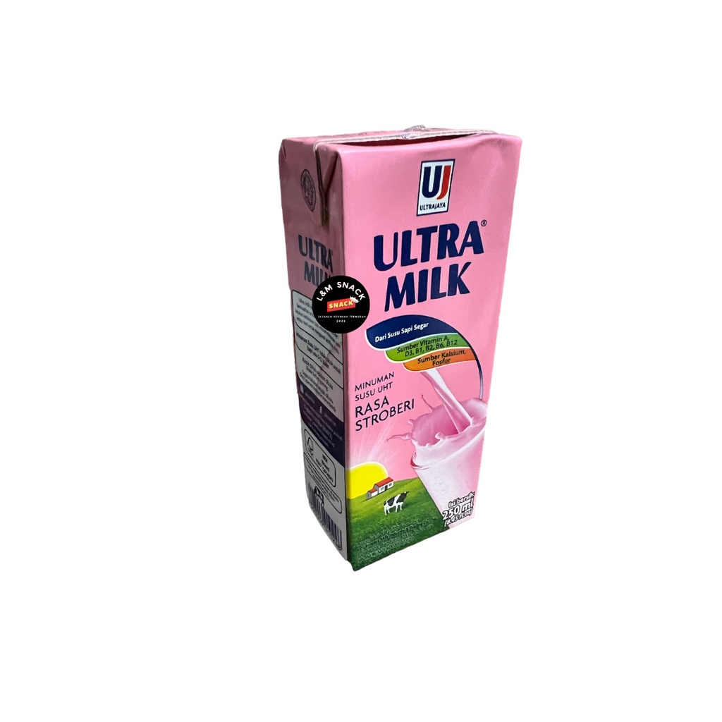 Susu Ultra Milk UHT Ukuran Kecil/Sedang/Besar