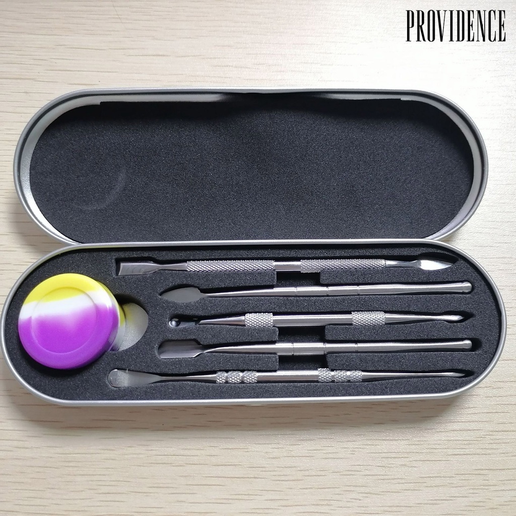 Providence 1 Set Alat Pembersih Kutikula Kuku Dua Sisi Bahan Stainless Steel Tahan Lama