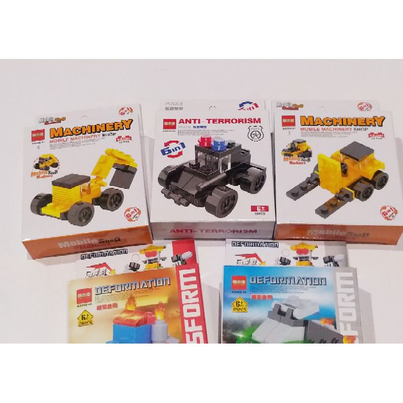 Mainan Mobil Mobilan DIY Building Blocks Mini Murah Mainan Anak Bagus