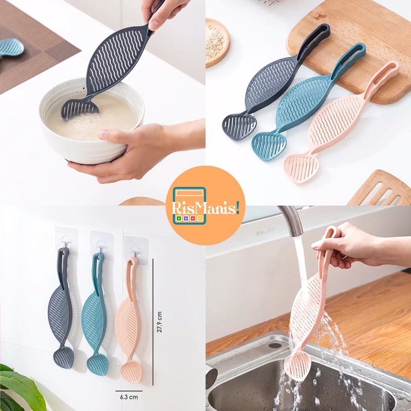 RICE WASHING STRAINER - Alat Saring Cuci Beras Sendok Saringan Sayuran Penyaring Buah Makanan Dapur