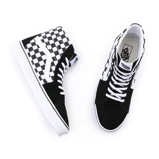 SALE DISKON! V4NS SK8-HI CHECKERBOARD BLACK/WHITE CLASSIC 100% ORIGINAL BNIB