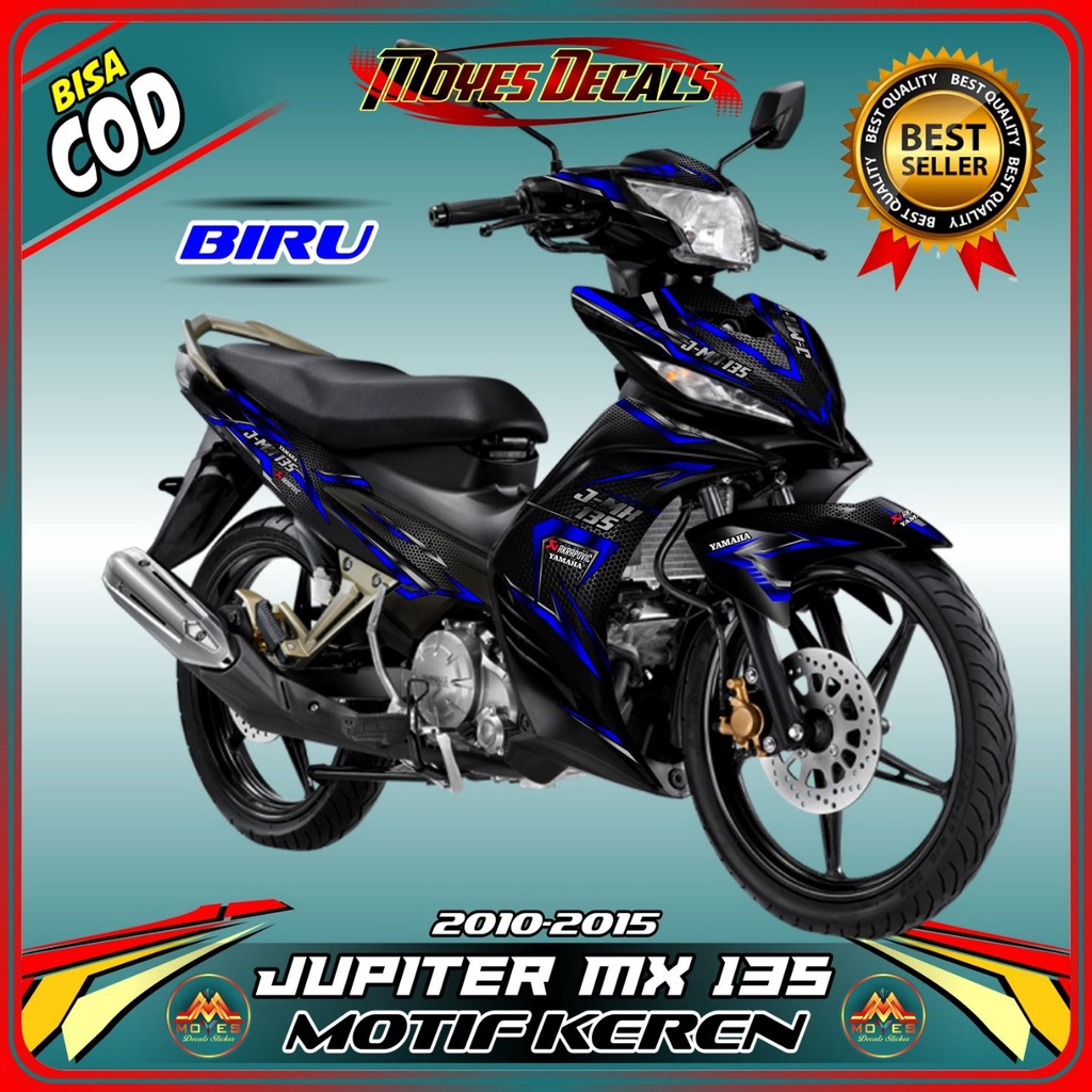 Decal MX NEW 135 - Motif Line Lite Biru Body Variasi BLKKL