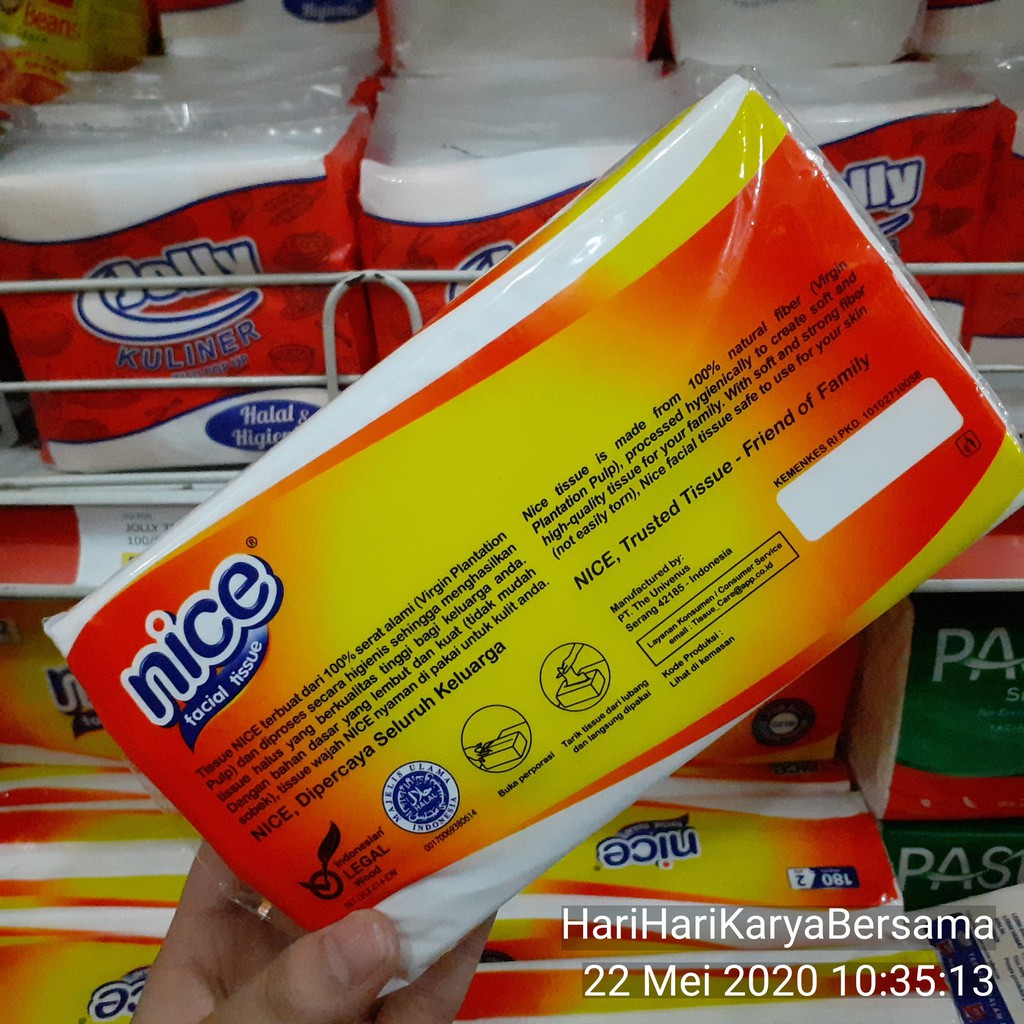 NICE FACIAL TISSUE 2PLY 180'S-1