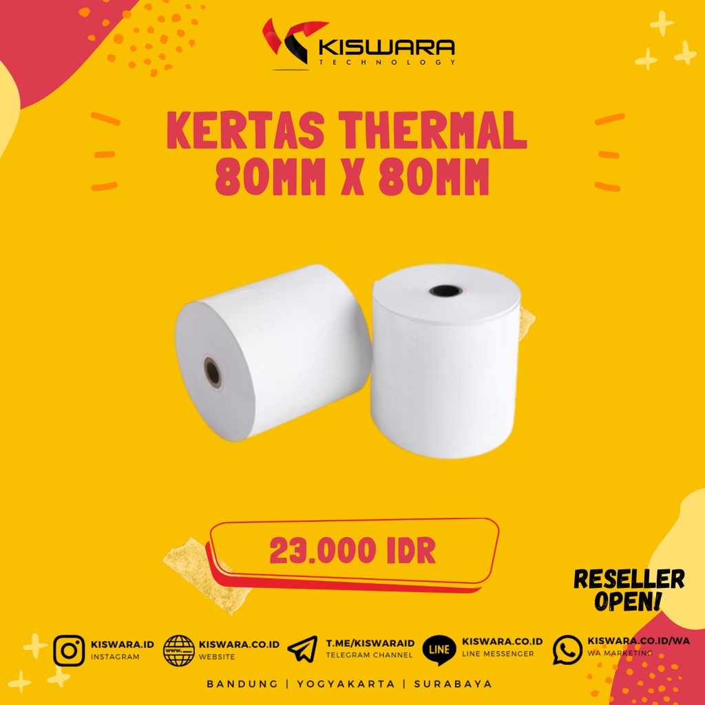 TERMURAH KERTAS STRUK KASIR Kertas Thermal 80x80mm KlikVape Bandung