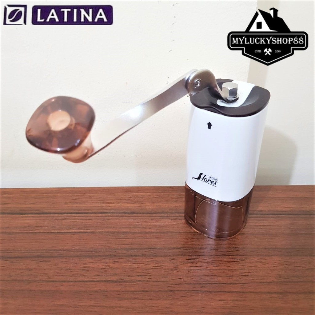 Latina Flores Mini Coffee Grinder Gilingan Kopi Manual Ceramic Burrs