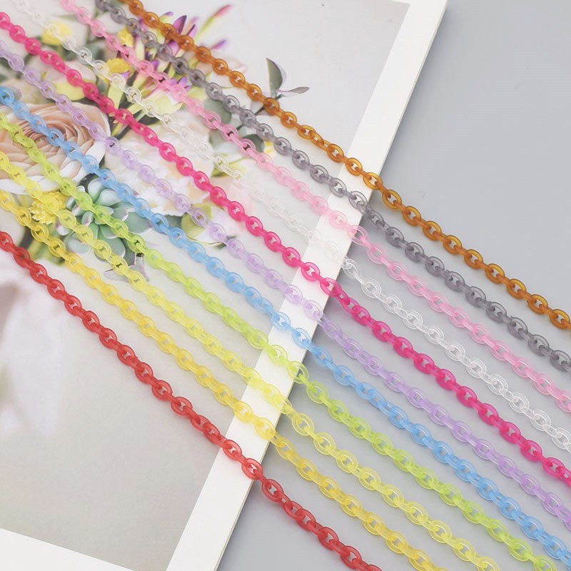 [DIY Aksesoris] Transparent Small Chain Mask / Rantai Panjang Kecil Akrilik Gantungan Kunci Tas