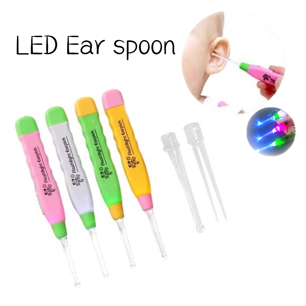 Korek kuping LED - AC 115 - Ear pick lampu alat  pembersih telinga korek kurek pengorek  kuping nyala besi plastik pbersih katembat katenbat korokan curek mencegah infeksi terapi obat telinga bayi anak kucing anjing stainless