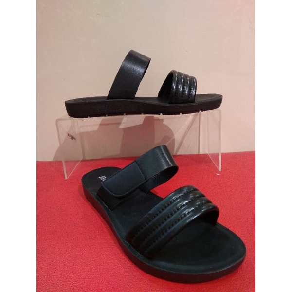 Sandal Wanita Bata Black Slide Original Size 36-41