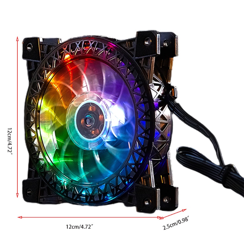 Vivi Kipas Pendingin CPU 120mm Senyap Dengan Lampu RGB Untuk Komputer PC