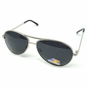 Kacamata Hitam Polarized Sunglasses Aviator Style Anti UV - Hitam