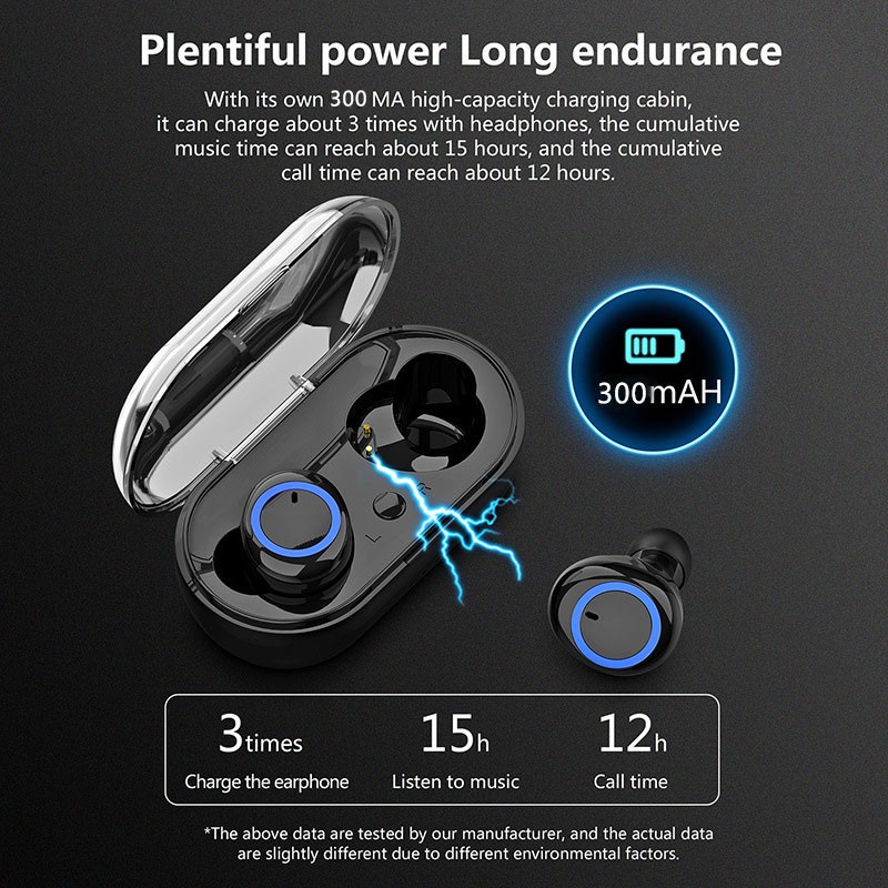 (COD) Y50 TWS Bluetooth Headset Bluetooth TWS Dengan Mikrofon 5.1 Earphone Bluetooth TWS HiFi Stereo Waterproof Earbuds Wireless Earphone Henset Heandset Hedset Hetset Headphone Hanset Headset with Mic Headphone