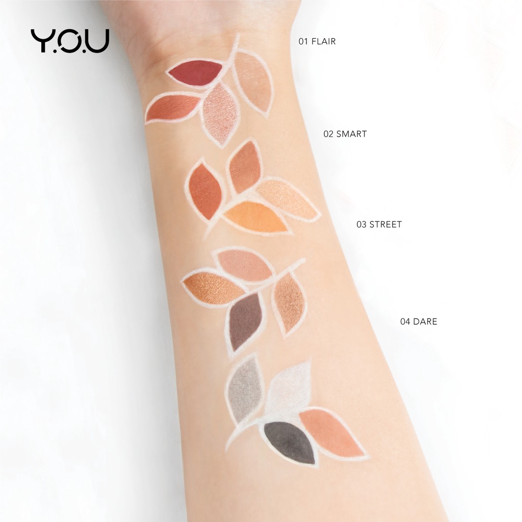 The Simplicity Eyeshadow Quad by YOU Makeups / Y.O.U / KIMIKO OFFICIAL