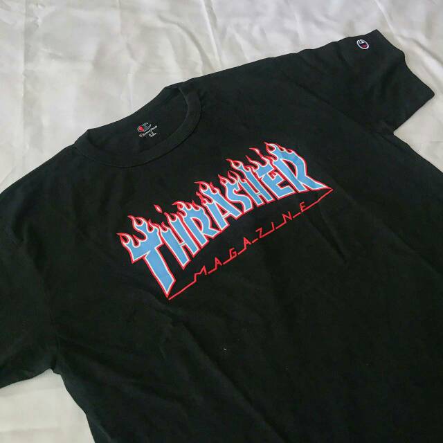 thrasher x champion t shirt